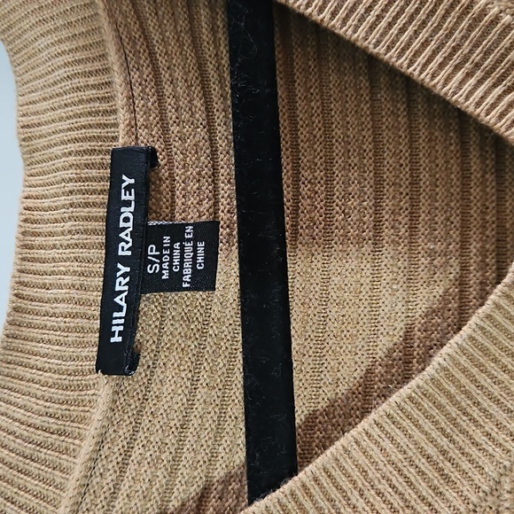 2/$20 Hilary Radley - Tan V-Neck Sweater with Layered Look - Size Small - Picture 2 of 3